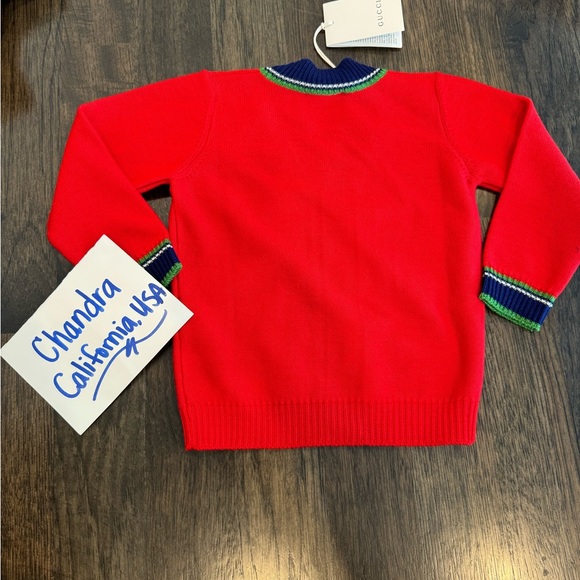 Toddler Red Gucci Cardigan Sweater 18/24 months - Picture 6 of 8